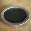 出西焼　7寸　縁鉄砂鉄釉皿/Syussai-yaki/21cm dish/Black - 画像 (3)