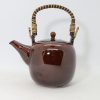 美濃焼　漆釉　土瓶/Mino/Tea pot/500cc/Urushi-brown - 画像 (4)