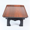 旅館用おりたたみ膳　木目　昭和/Folding private table/woodie/1980's/Japan - 画像 (5)