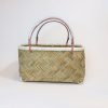 竹　買い物籠　太小/Bamboo shopping basket/wide-S - 画像 (2)