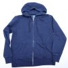デニムスウェット　ジップパーカー　L/Denim color sweat zip parker/L