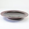 出西焼　6寸　縁鉄砂黒釉皿/Syussai-yaki/18cm dish/Black - 画像 (2)