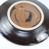 出西焼　8寸　縁鉄砂黒釉皿/Syussai-yaki/24cm dish/Black - 画像 (3)