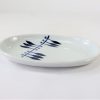 砥部焼　小判皿　羽根紋　岡田陶房 Tobe-yaki oval dish/wings/Ehime pref. - 画像 (2)