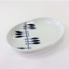 砥部焼　小判皿　羽根紋　岡田陶房 Tobe-yaki oval dish/wings/Ehime pref. - 画像 (5)