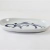 砥部焼　小判皿　唐草　岡田陶房 Tobe-yaki oval dish/karakusa(arabesque)/Ehime pref. - 画像 (2)