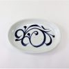 砥部焼　小判皿　唐草　岡田陶房 Tobe-yaki oval dish/karakusa(arabesque)/Ehime pref. - 画像 (3)