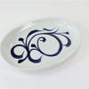 砥部焼　小判皿　唐草　岡田陶房 Tobe-yaki oval dish/karakusa(arabesque)/Ehime pref. - 画像 (5)