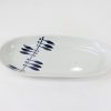 砥部焼　楕円長皿　羽根紋　岡田陶房 Tobe-yaki long dish/wings/Ehime pref.