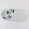 砥部焼　楕円長皿　羽根紋　岡田陶房 Tobe-yaki long dish/wings/Ehime pref. - 画像 (3)
