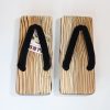 日田杉　一本下駄26cm　黒/Cedar training clog/26cm/bk/Hita,Japan