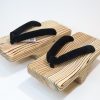 日田杉　一本下駄26cm　黒/Cedar training clog/26cm/bk/Hita,Japan - 画像 (2)