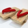 日田杉　一本下駄24.5cm　赤/Cedar training clog/24.5cm/red/Hita,Japan - 画像 (2)