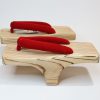 日田杉　一本下駄24.5cm　赤/Cedar training clog/24.5cm/red/Hita,Japan - 画像 (3)