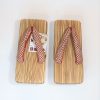 日田杉　一本下駄24.5cm　かのこ赤/Cedar training clog/24.5cm/kanoko-red/Hita,Japan
