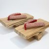 日田杉　一本下駄24.5cm　かのこ赤/Cedar training clog/24.5cm/kanoko-red/Hita,Japan - 画像 (2)