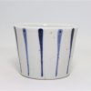 砥部焼　猪口　線紋　岡田陶房(Tobe mini bowl/stlipes/Ehime pref. - 画像 (2)