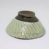小鹿田焼　5寸丼　ハケメ緑/Onta 15cm bowl/green/Kuroki humihito - 画像 (3)