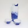 美濃焼　うぐいす徳利・盃セット　富士/”Chirp” Sake bottle & glass set/Fuji