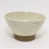 出西焼　ぼたんハケメ飯碗　小　白/Syussai-yaki/Rice bowl/White/S