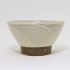 出西焼　ぼたんハケメ飯碗　小　白/Syussai-yaki/Rice bowl/White/S - 画像 (2)