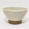 出西焼　ぼたんハケメ飯碗　小　白/Syussai-yaki/Rice bowl/White/S - 画像 (5)