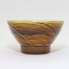 出西焼　ぼたんハケメ飯碗　小　飴/Syussai-yaki/Rice bowl/Amber/S - 画像 (2)