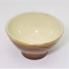 出西焼　ぼたんハケメ飯碗　小　飴/Syussai-yaki/Rice bowl/Amber/S - 画像 (3)