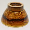 出西焼　ぼたんハケメ飯碗　小　飴/Syussai-yaki/Rice bowl/Amber/S - 画像 (5)