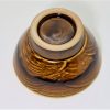 出西焼　ぼたんハケメ飯碗　小　飴/Syussai-yaki/Rice bowl/Amber/S - 画像 (4)