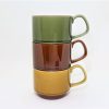 美濃　スタッキングマグ　チョコ/Mino stacking mug /chocolate/Japan - 画像 (4)