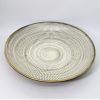 小鹿田焼　とびカンナ8寸皿/Onta 24cm dish/kuroki humihito