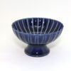 美濃　ぎやまん高台デザート鉢　紺/Mino dessert bowl/japan