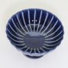 美濃　ぎやまん高台デザート鉢　紺/Mino dessert bowl/japan - 画像 (2)