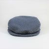 遠州木綿　刺子ハンチング　黒x灰格子柄　S/Quilting cotton hunting cap/bk x gr/s - 画像 (3)