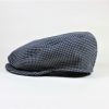 遠州木綿　刺子ハンチング　黒x灰格子柄　L/Quilting cotton hunting cap/bk x gr/L - 画像 (2)
