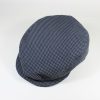 遠州木綿　刺子ハンチング　黒x灰格子柄　L/Quilting cotton hunting cap/bk x gr/L - 画像 (4)