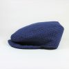 遠州木綿　刺子ハンチング　黒x青格子柄　M/Quilting cotton hunting cap/bk x bl/M - 画像 (2)