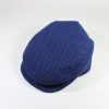 遠州木綿　刺子ハンチング　黒x青格子柄　M/Quilting cotton hunting cap/bk x bl/M - 画像 (4)