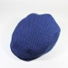 遠州木綿　刺子ハンチング　黒x青格子柄　L/Quilting cotton hunting cap/bk x bl/L - 画像 (4)