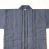 遠州木綿　刺子半纏　市松織り(黒x灰）M（Japanese working jacket/bk x gr check/M) - 画像 (2)
