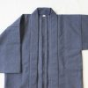 遠州木綿　刺子半纏　市松織り(黒x灰）M（Japanese working jacket/bk x gr check/M) - 画像 (4)