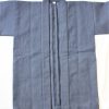 遠州木綿　刺子半纏　市松織り(黒x灰）L（Japanese working jacket/check bk x gr/L) - 画像 (2)