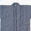 遠州木綿　刺子半纏　市松織り(黒x灰）L（Japanese working jacket/check bk x gr/L) - 画像 (3)