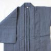 遠州木綿　刺子半纏　市松織り(黒x灰）L（Japanese working jacket/check bk x gr/L) - 画像 (4)