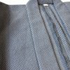 遠州木綿　刺子半纏　市松織り(黒x灰）L（Japanese working jacket/check bk x gr/L) - 画像 (5)