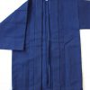 遠州木綿　刺子半纏　市松織り(黒x青）M（Japanese working jacket/bk x bl check/M) - 画像 (5)