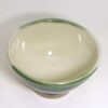 出西焼　ぼたんハケメ飯碗　大　緑流/Syussai-yaki/Rice bowl/White & green/L - 画像 (3)