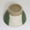 出西焼　ぼたんハケメ飯碗　大　緑流/Syussai-yaki/Rice bowl/White & green/L - 画像 (5)