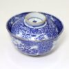 染付印判フタ付飯茶碗　明治　山水/Rice bowl with lid/Village/19c./Japan - 画像 (3)
